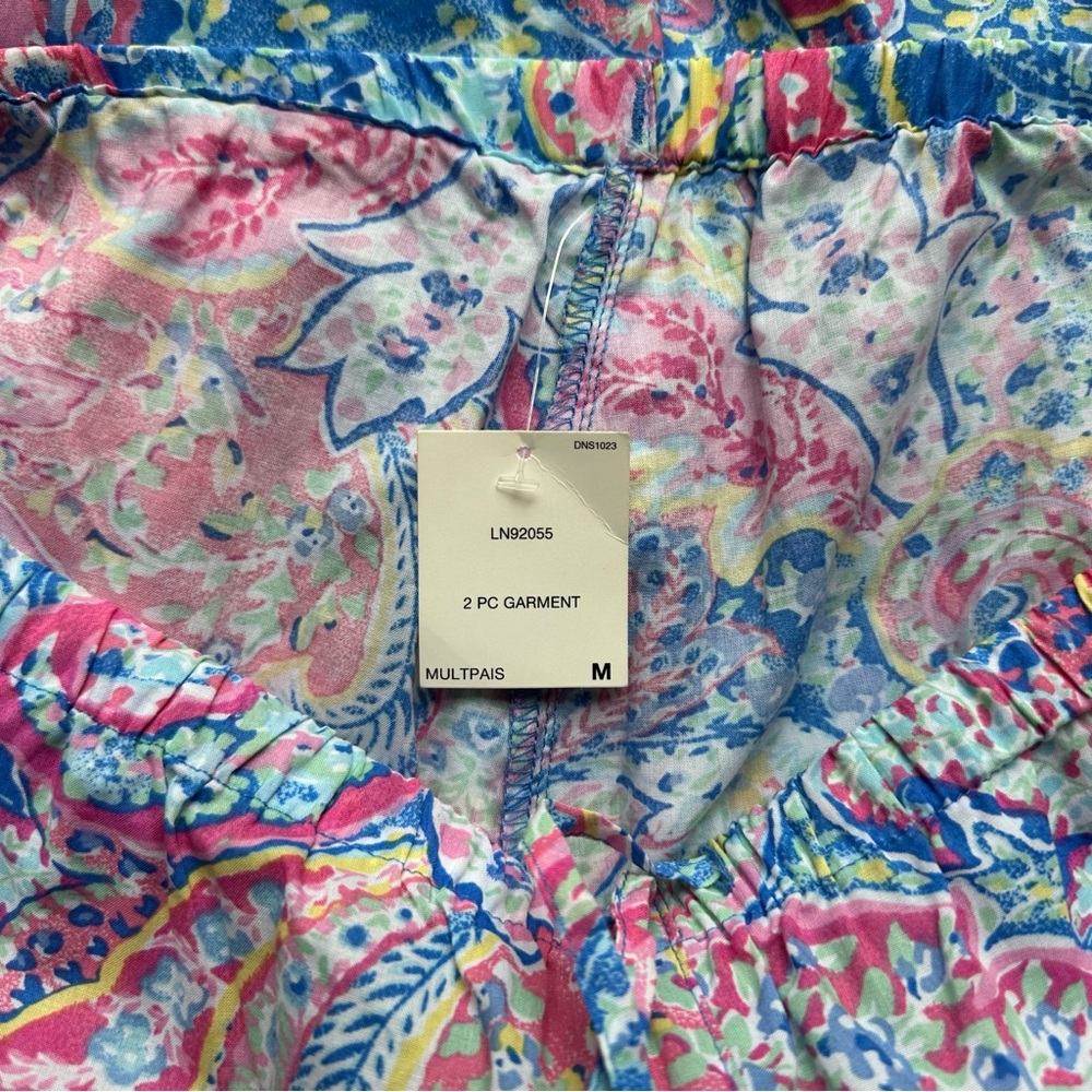 NWT Lauren Ralph Lauren Long Pants Pajama Bottoms Only LN92055 Multi Paisley M - Picture 3 of 8